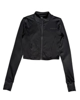 Long Sleeve Zip Top - Dark Roast (Black)
