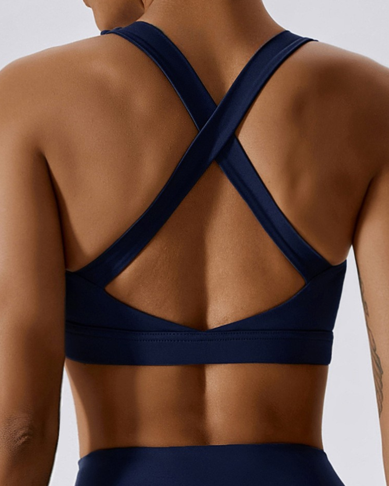 Base Bralet in Navy