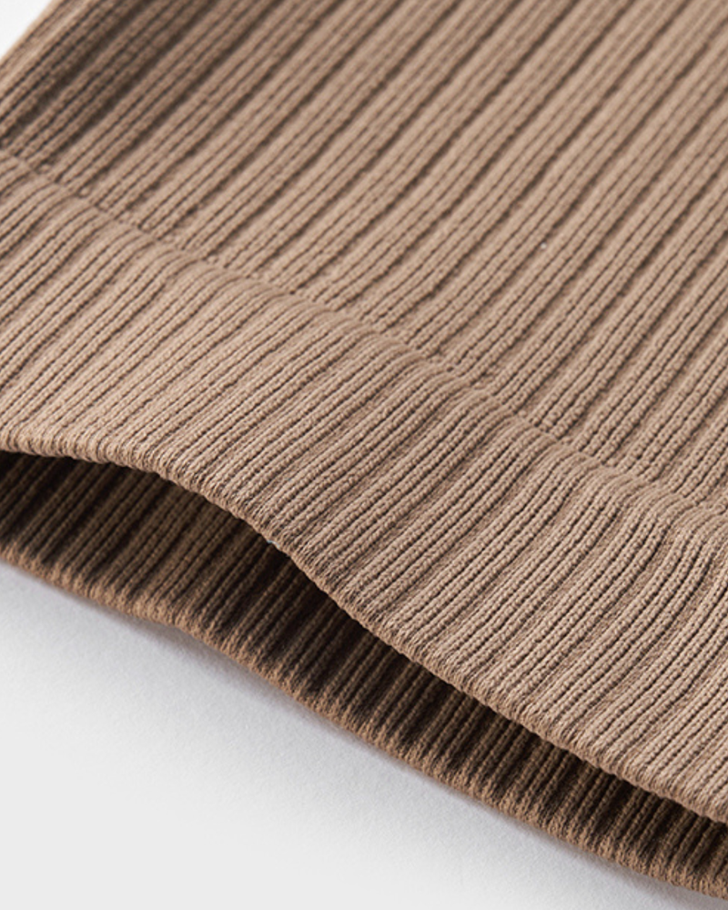 The Ribbed Set in Cocoa