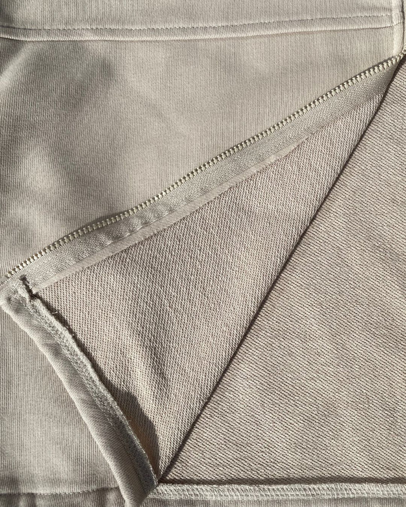 Zip Through Sweater - Iced Oat