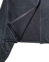 Zip Through Sweater - Dark Roast (Black)