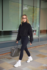 Drawstring Fleece in Black