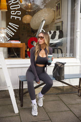 Base Bralet in Steel Grey