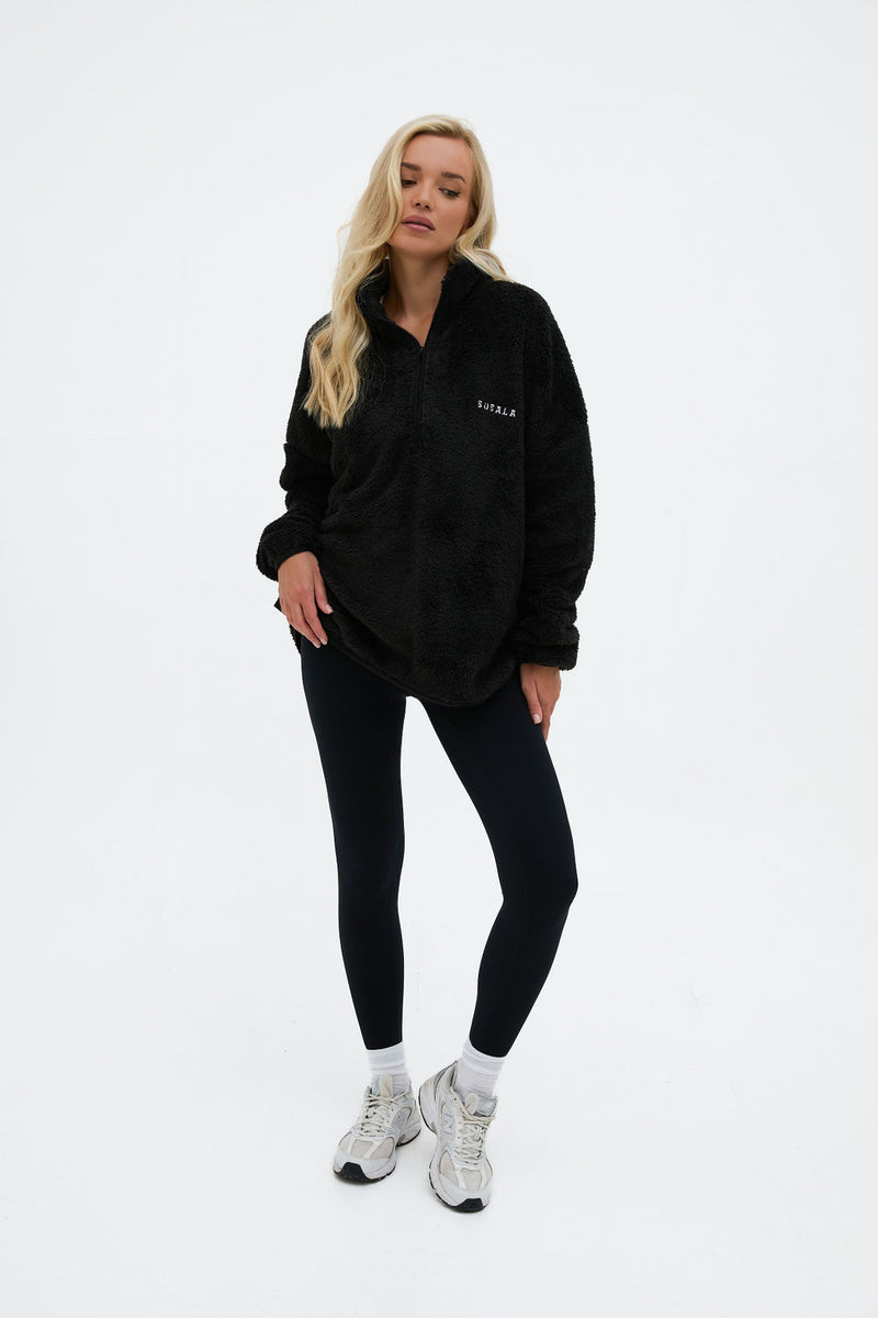 Quarter Zip Fleece - Black