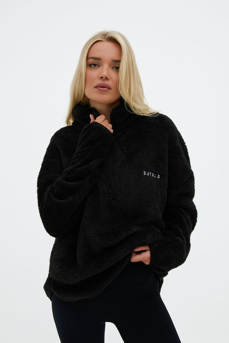 Quarter Zip Fleece - Black