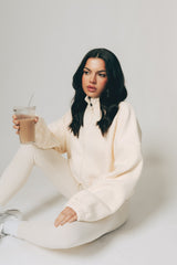 Drawstring Fleece - Iced Oat