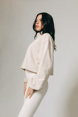 Zip Through Sweater - Iced Oat