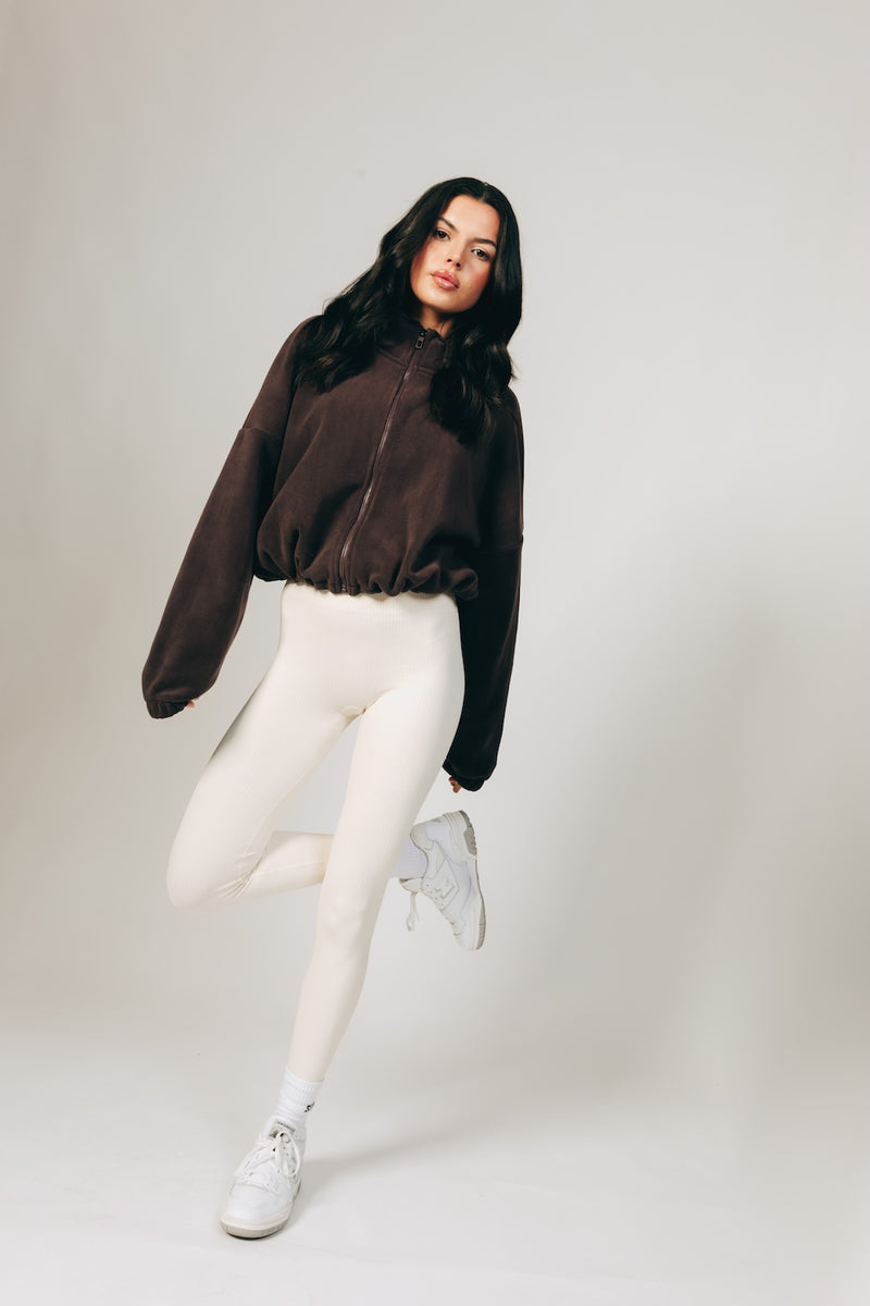 Drawstring Fleece - Espresso